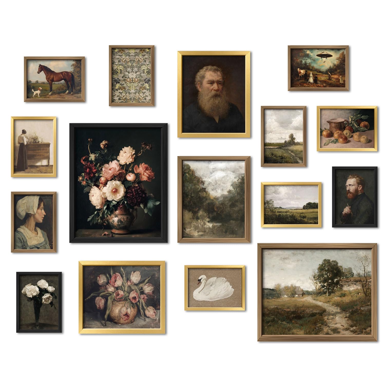 Amazon.com: 16 PCS Framed Vintage Wall Art Decor, Moody Victorian